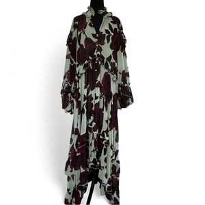 Free People NWOT Hearts Run Wild Maxi Ruffle Dress